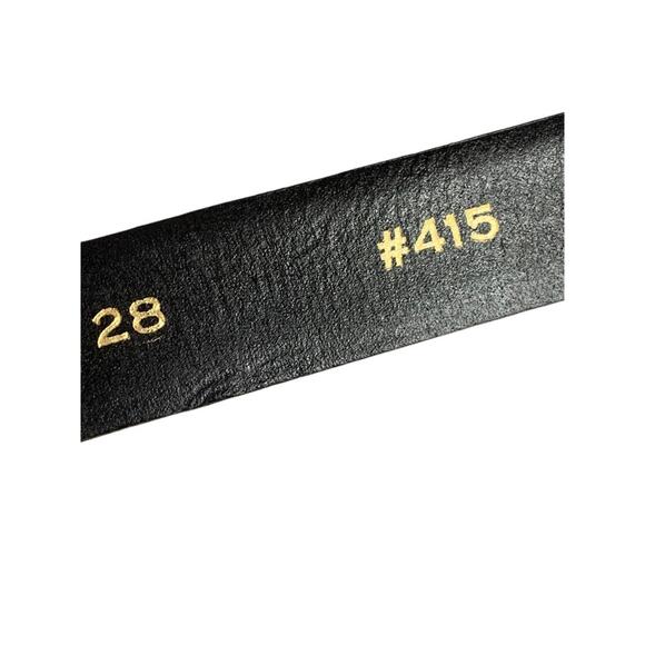 Size 28 Vicenza Black Leather Belt 415 Italian Calfskin Womens Buckle 1179 main image 7
